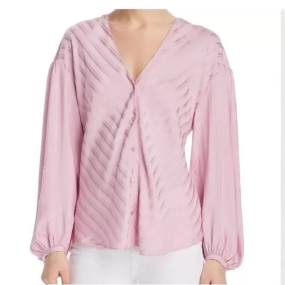 Joie Cadmar button down long sleeve blouse. Satin
